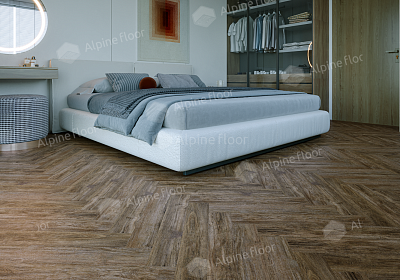Ламинат Alpine Floor Herringbone LF102-10 Дуб Бордо