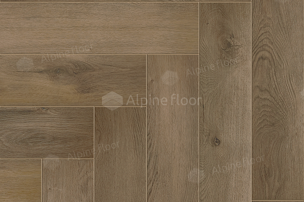Каменный SPC ламинат Alpine Floor Parquet Premium  Дуб Насыщенный